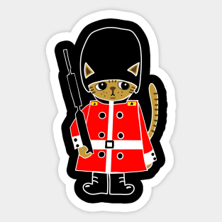 Nuts cracker London Royal guard cat Christmas Sticker